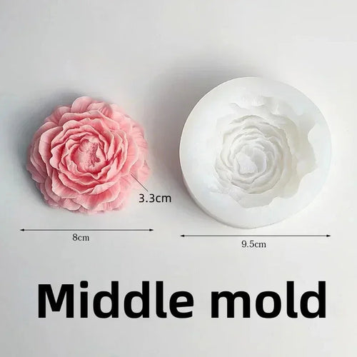 moule en silicone 3d bouquet de roses pour bougie - vue 11 sur 18