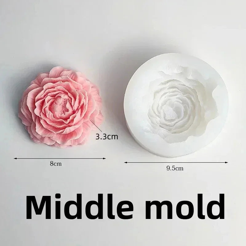 moule en silicone 3d bouquet de roses pour bougie - vue 10 sur 18