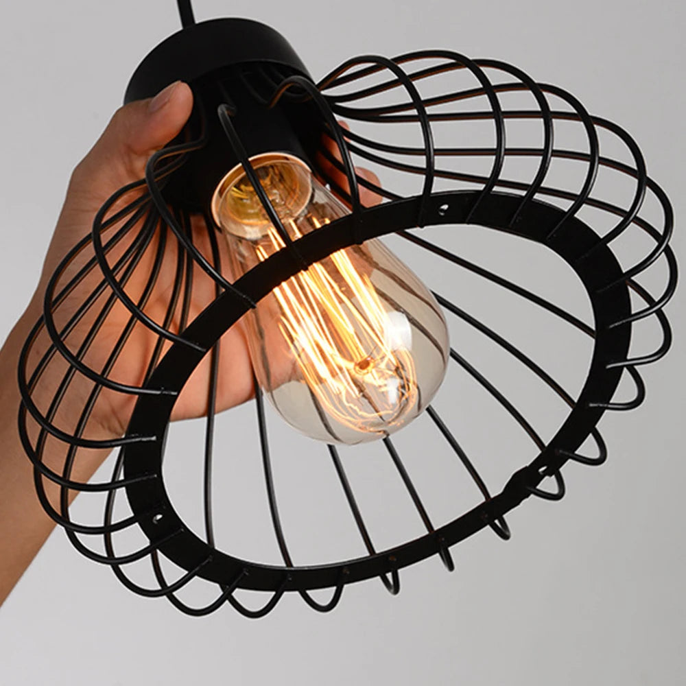 suspension vintage industrielle en métal design créatif pour intérieur - vue 4 sur 7