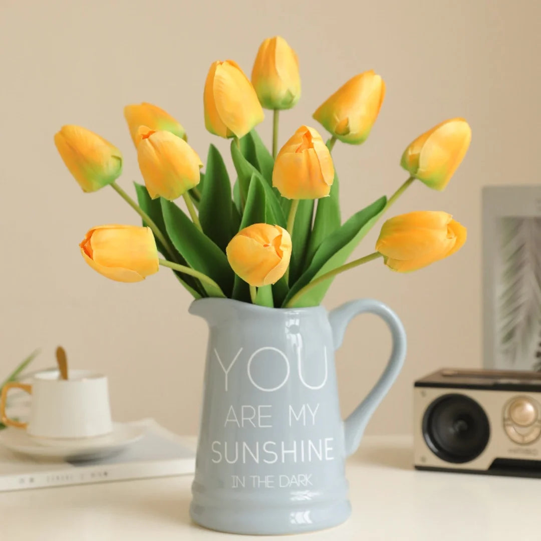 décoration de pâques tulipe en soie pour mariage et printemps - vue 3 sur 14