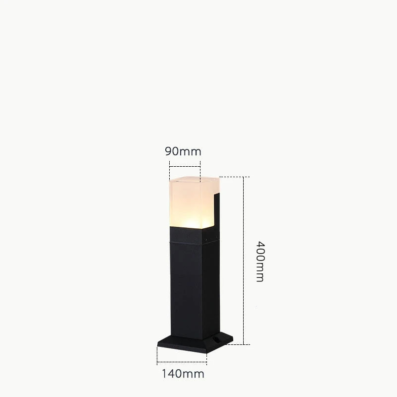 lampe extérieure moderne imperméable pour jardin et chemin - vue 10 sur 10