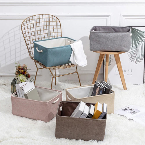 panier de rangement pliable pour vêtements et fournitures diverses - vue 7 sur 12