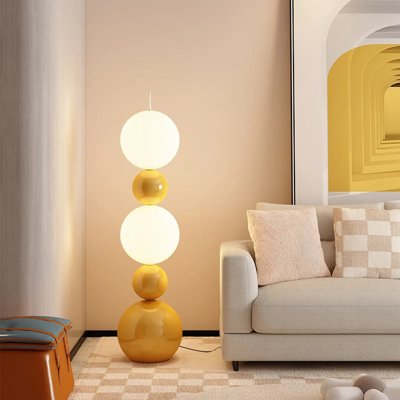 lampadaire crème nordique créatif pour décoration d'intérieur moderne - vue 3 sur 10