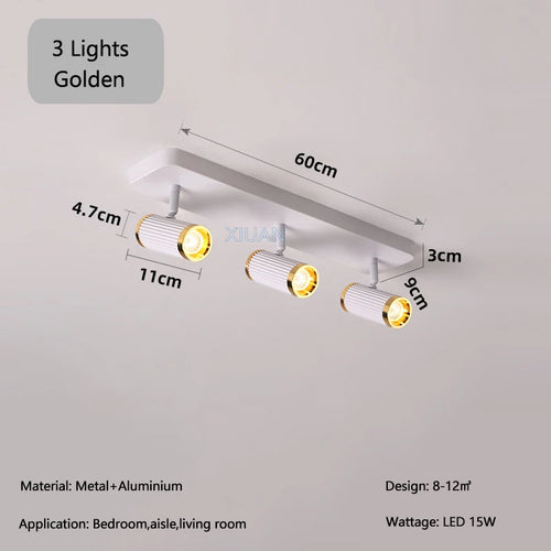 Surface Mount Cloakroom Ceiling Lamps 350 Degree Adjustable LED Spotlight Living Room Aisle Hallway Stair Ceiling Light White - vue 11 sur 14
