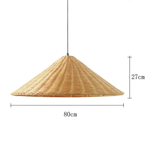 suspension vintage en rotin fait main pour éclairage intérieur - vue 12 sur 16