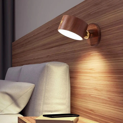 Applique murale dirigeable Led en bois - vue 2 sur 8