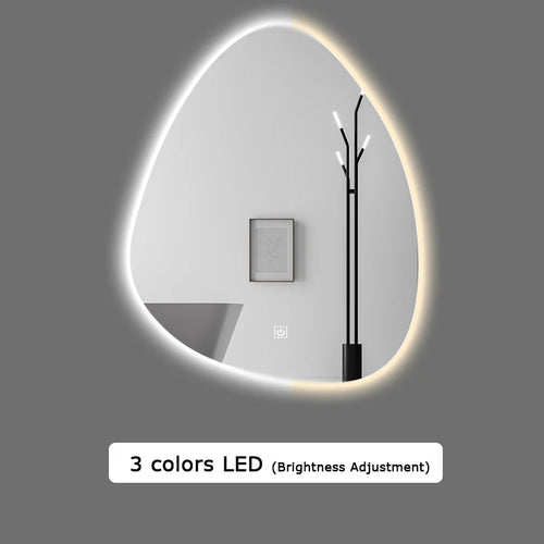 miroir intelligent multifonction avec haut-parleur bluetooth et led réglable - vue 12 sur 13
