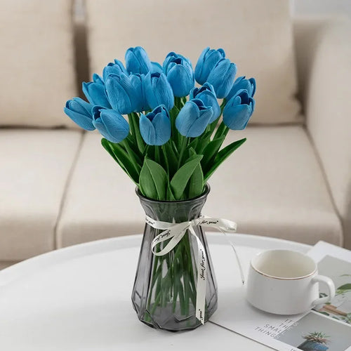 bouquet de tulipes artificielles luxe pour décoration intérieure et mariage - vue 18 sur 17