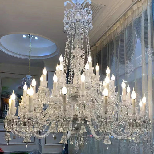 lustre moderne en cristal et chrome pour éclairage élégant - vue 4 sur 12