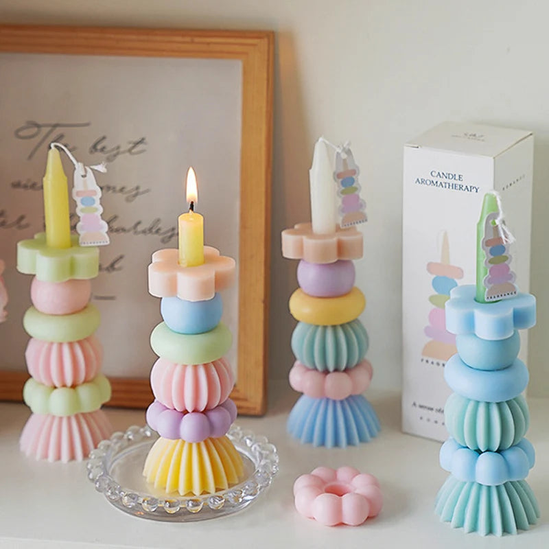 bougie parfumée empilable en cire de soja pour mariage et anniversaires - vue 1 sur 10