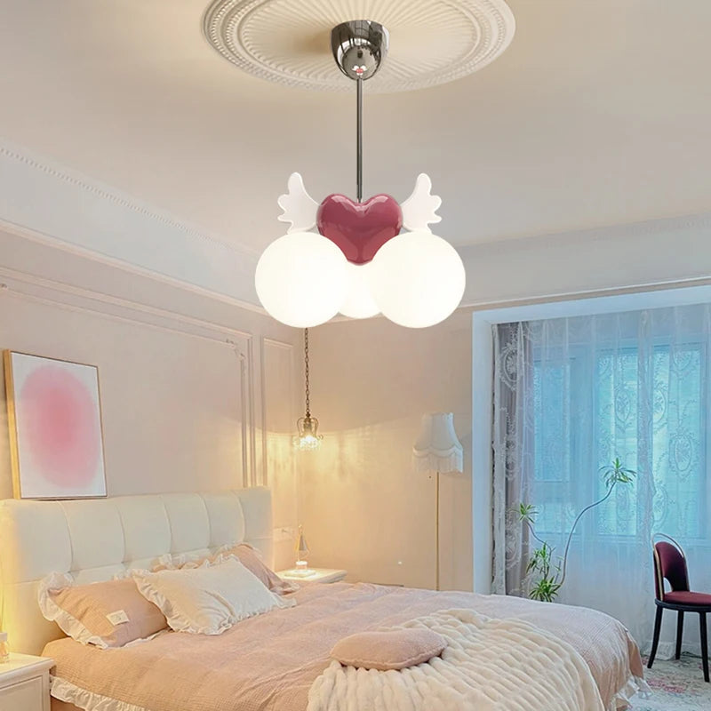 lustre d'amour animé moderne pour chambre d'enfant fille - vue 3 sur 6