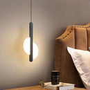 suspension moderne en acrylique lune éclipse avec lumière led
