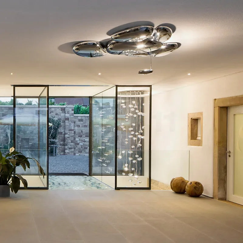 plafonnier led design moderne simple luminaire décoratif intérieur - vue 2 sur 8