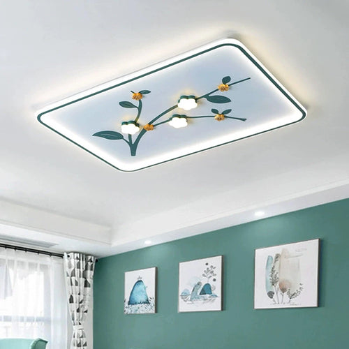plafonnier led design floral pour décoration moderne de plafond - vue 5 sur 12