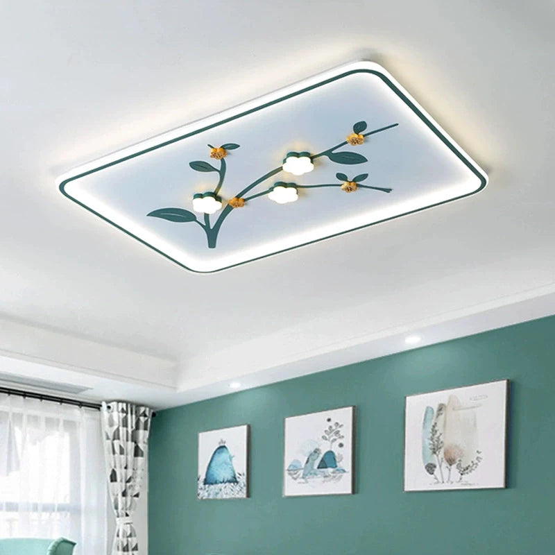 plafonnier led design floral pour décoration moderne de plafond - vue 4 sur 12