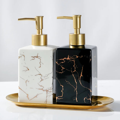 bouteille en céramique pour désinfectant et gel douche - vue 2 sur 26