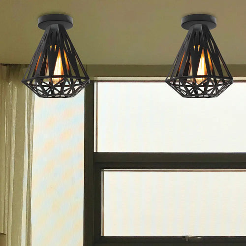 plafonnier vintage rétro industriel pour un éclairage unique - vue 3 sur 10