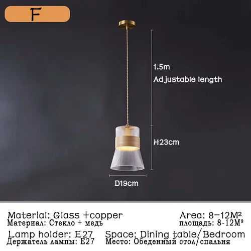 suspension modernes en verre nordiques pour décoration restaurant - vue 16 sur 16