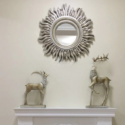 miroir décoratif mural sun apolo art designs or argent - vue 5 sur 14