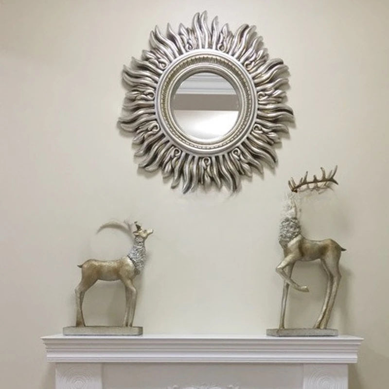 miroir décoratif mural sun apolo art designs or argent - vue 5 sur 14