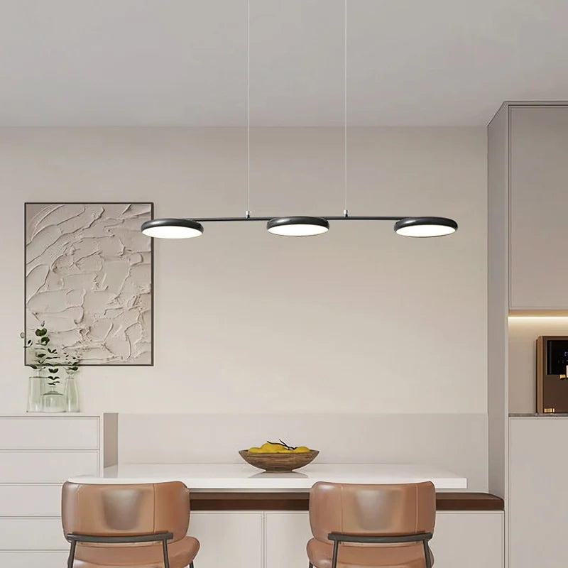 lustre led moderne en cuivre noir pour intérieur élégant - vue 3 sur 10