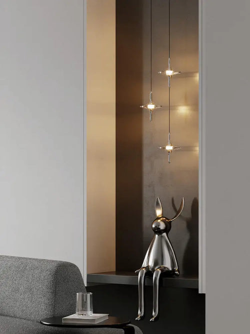 lustre à led design pour intérieur moderne élégant - vue 4 sur 10