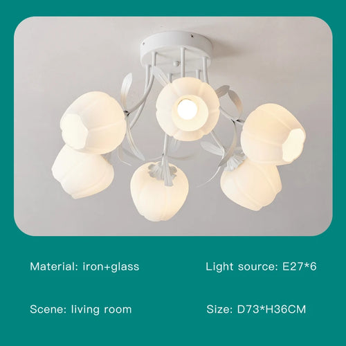 lustre nordique créatif à fleurs pour décoration intérieure - vue 25 sur 24