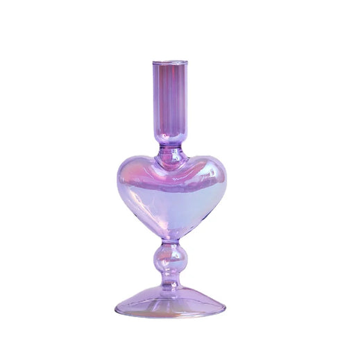 bougeoirs rétro coniques haut en verre pour décoration - vue 12 sur 32
