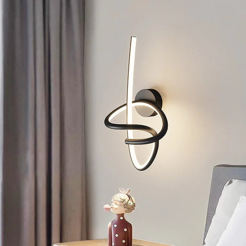 applique murale led en spirale moderne en aluminium - vue 2 sur 14