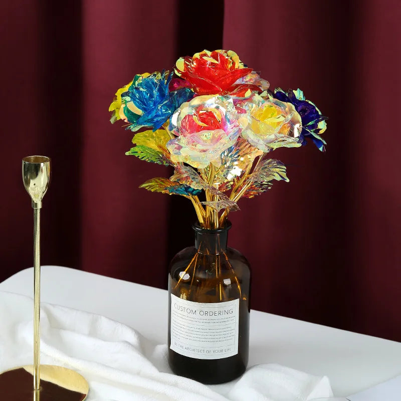 fleur de rose en feuille artisanale pour la saint-valentin - vue 3 sur 14