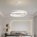 Lustre Noir Blanc Moderne LED Pour Salon Salle à manger Cuisine Éclairage Intérieur Décor À La Maison