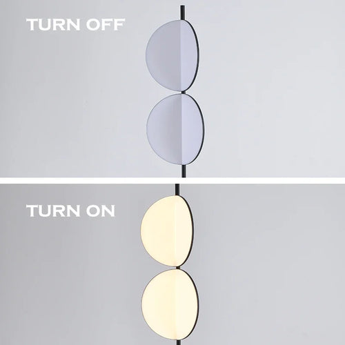 lampadaire led design nordique à lames rotatives pour décoration - vue 4 sur 8