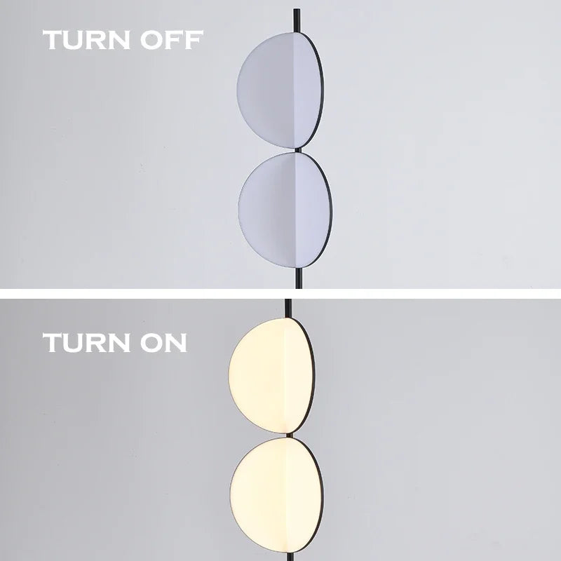 lampadaire led design nordique à lames rotatives pour décoration - vue 4 sur 8