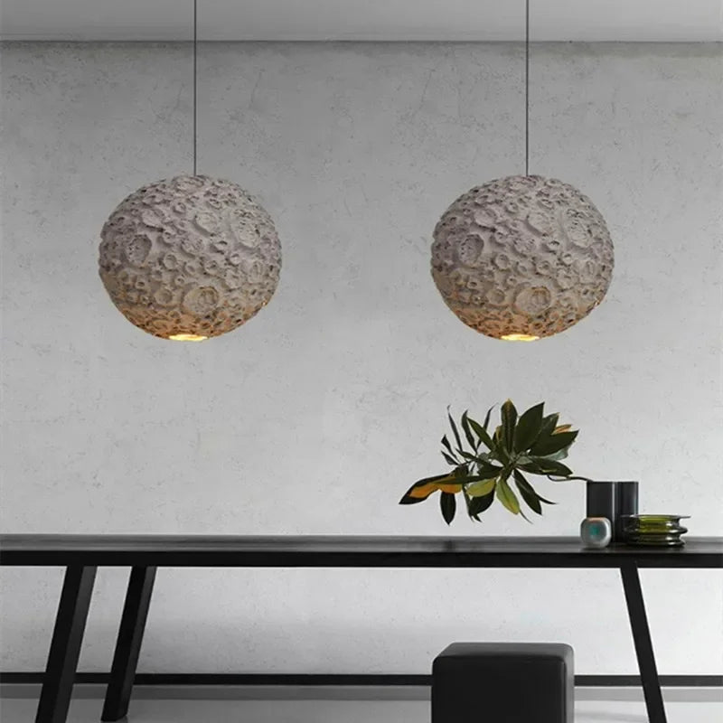 Suspension style Designer japonais Wabi Sabi Style salon salle à manger café magasin planète gris Loft décor lumière - vue 3 sur 7
