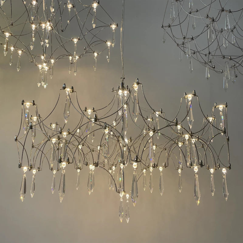 lustre en cristal moderne pour un décor intérieur élégant - vue 3 sur 12