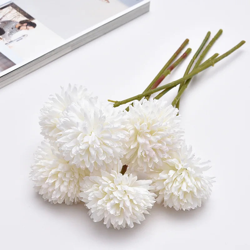 fleur artificielle pissenlit chrysanthème pour décoration mariage et événements - vue 4 sur 14