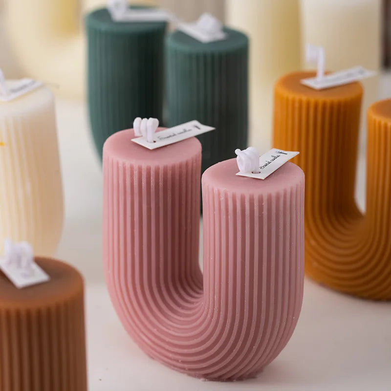 bougies parfumées en forme de u lot de cadeaux pour invités décoratives - vue 1 sur 10