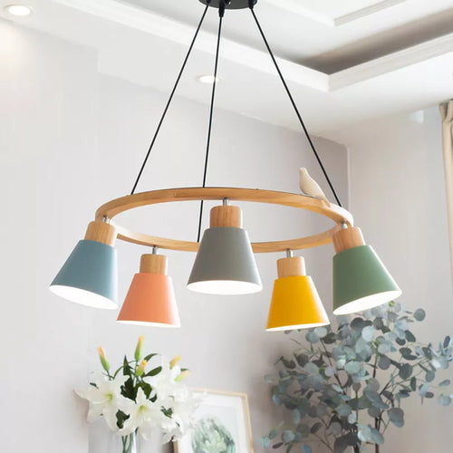 Lampe suspension nordique moderne Macaron - vue 2 sur 18