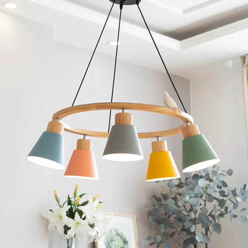 Lampe suspension nordique moderne Macaron - vue 2 sur 18