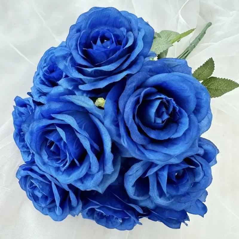 bouquet de roses artificielles en soie pour décoration intérieure - vue 28 sur 28