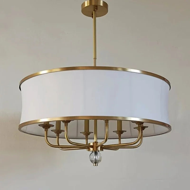 lustre LED en tissu pour décoration intérieure moderne - vue 3 sur 5