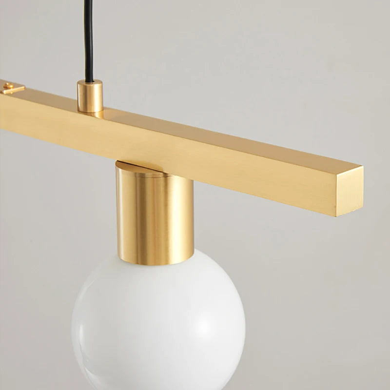 lustre minimaliste en laiton pour bar et restaurant réglable avec fil - vue 5 sur 8