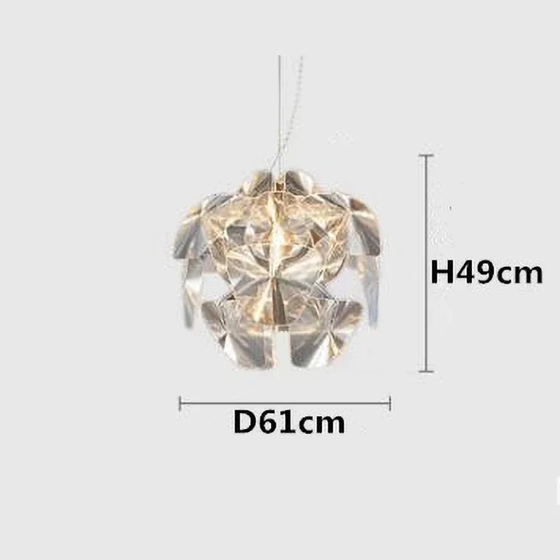 lustre en acrylique transparent design pour intérieur élégant - vue 8 sur 8