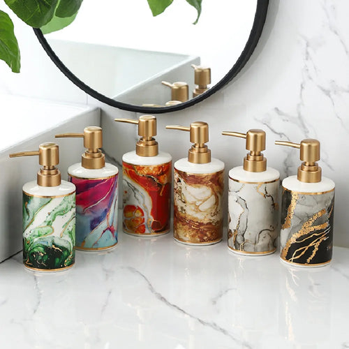 distributeur de savon doré créatif pour salle de bain - vue 2 sur 12