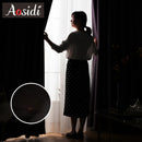 Rideau occultant moderne plissé pour salon chambre
