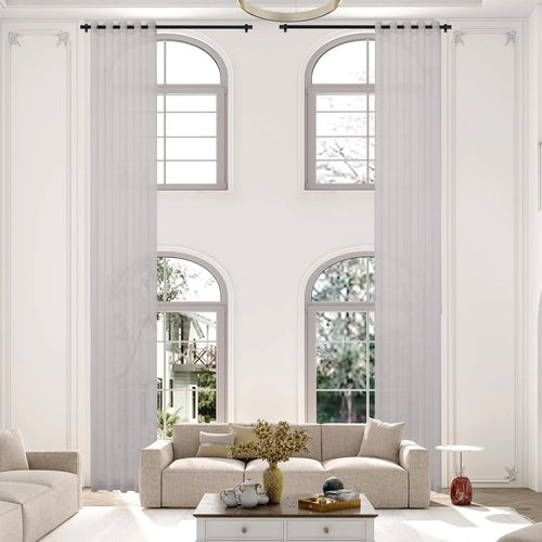 Voilage tulle extra long sur mesure hauts plafonds - vue 6 sur 10