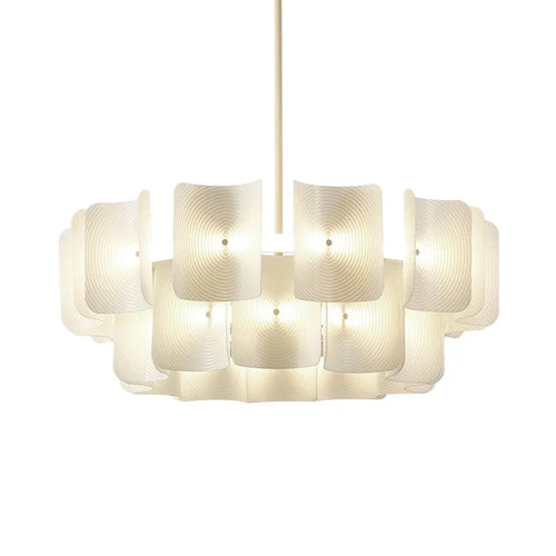 2024 LED Chandeliers Fingerprint Chandelier, Silent Style Eye Protection Living Room Bedroom Luxury Chandelier Home Decoration - vue 7 sur 9