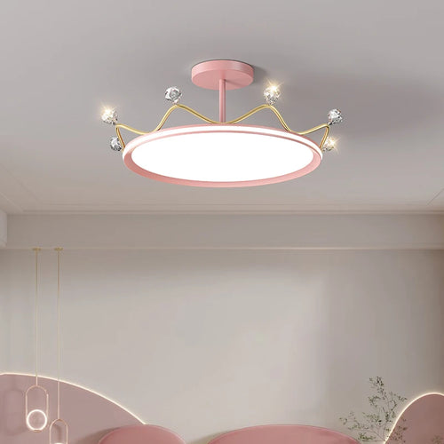 plafonnier en forme de couronne pour chambre d'enfant princesse protection des yeux - vue 2 sur 9