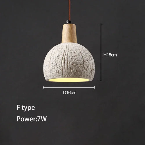 suspension wabi-sabi en ciment et travertin pour décoration intérieure - vue 12 sur 14