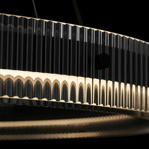 lustre led en anneau design nordique style italien moderne - vue 4 sur 9